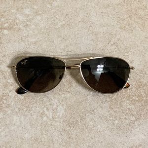 Maui Jims Polarized Aviator Baby Beach Sunglasses